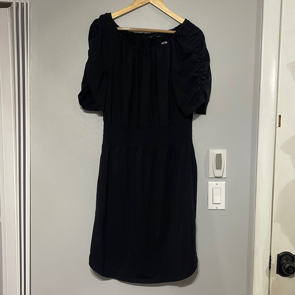 Casual Black Short-sleeve Dress